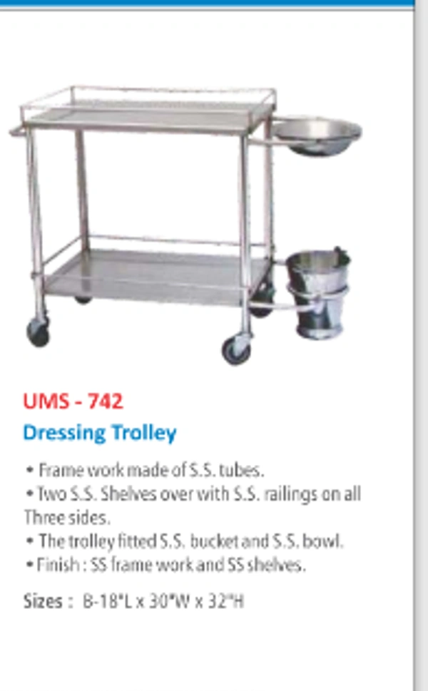Unisearch Medicare Dressing Trolley